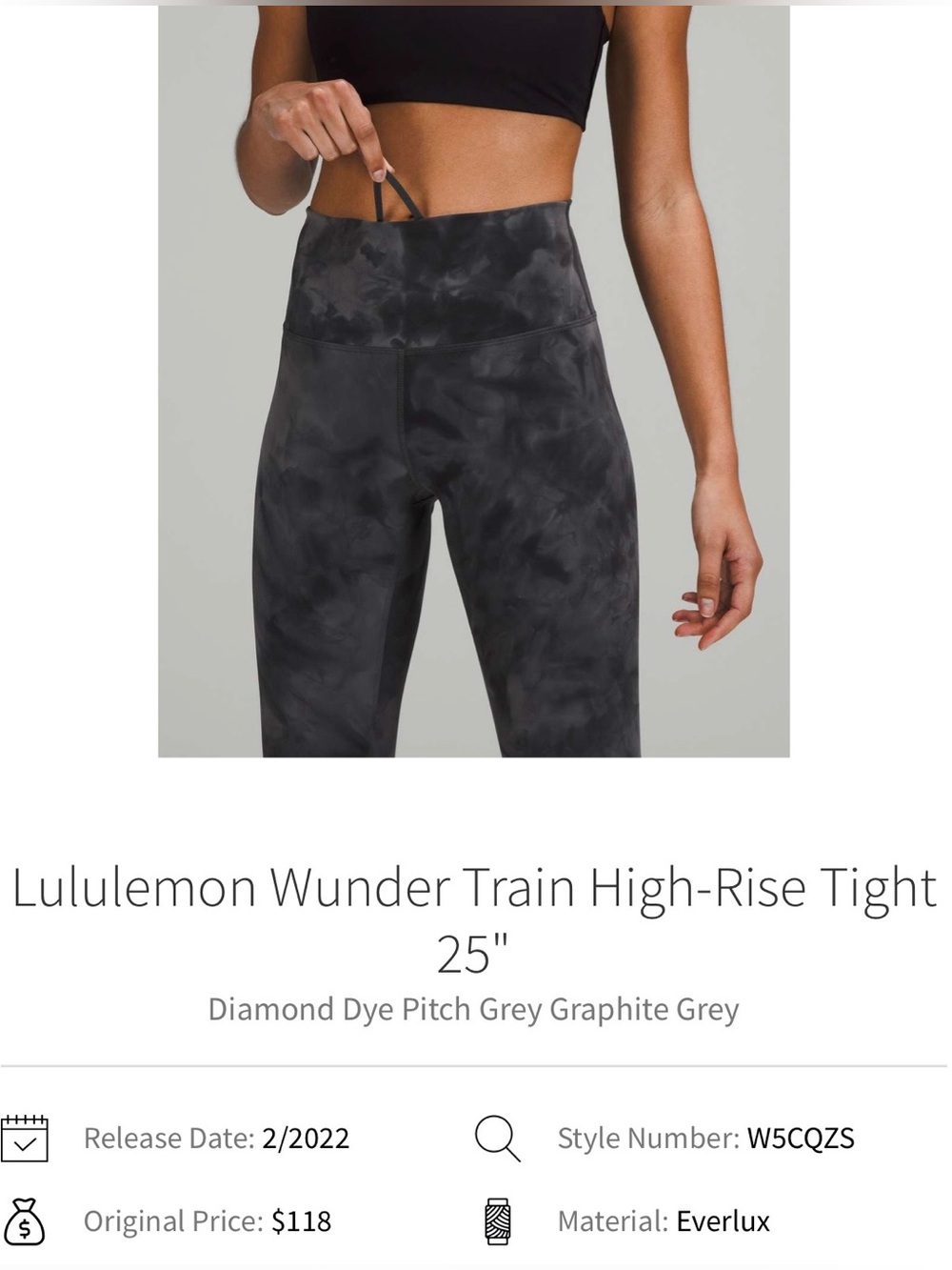 Lululemon Wunder Train High-Rise Tight 25" - Picture 2 of 12
